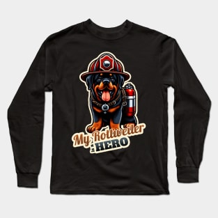 Firefighter Rottweiler Long Sleeve T-Shirt